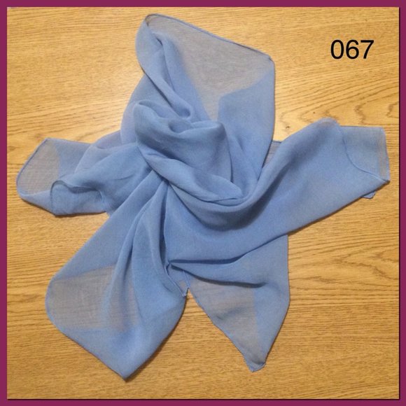 Vtg Light Blue Scarf_067 - Picture 1 of 6